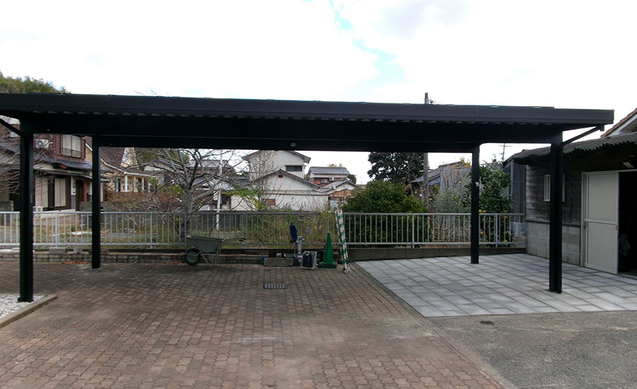 Ｓ様邸（福岡県） ｿｰﾗｰｶｰﾎﾟｰﾄ及び蓄電池設備工事